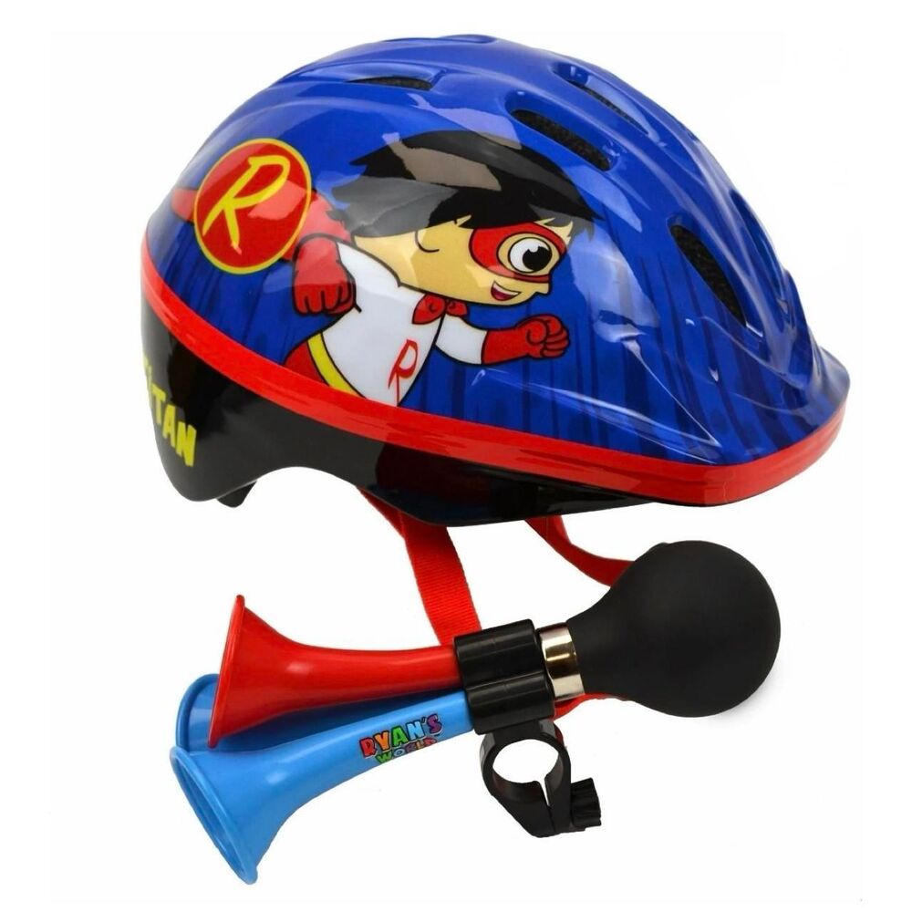 Ryan's World Red Titan Kids Bicycle Helmet with Triple Horn Ages 5+ NWT